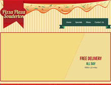 Tablet Screenshot of pizzaplazasouderton.com